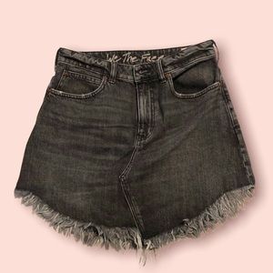 BNWT Free People Blk Denim Skirt sz 27